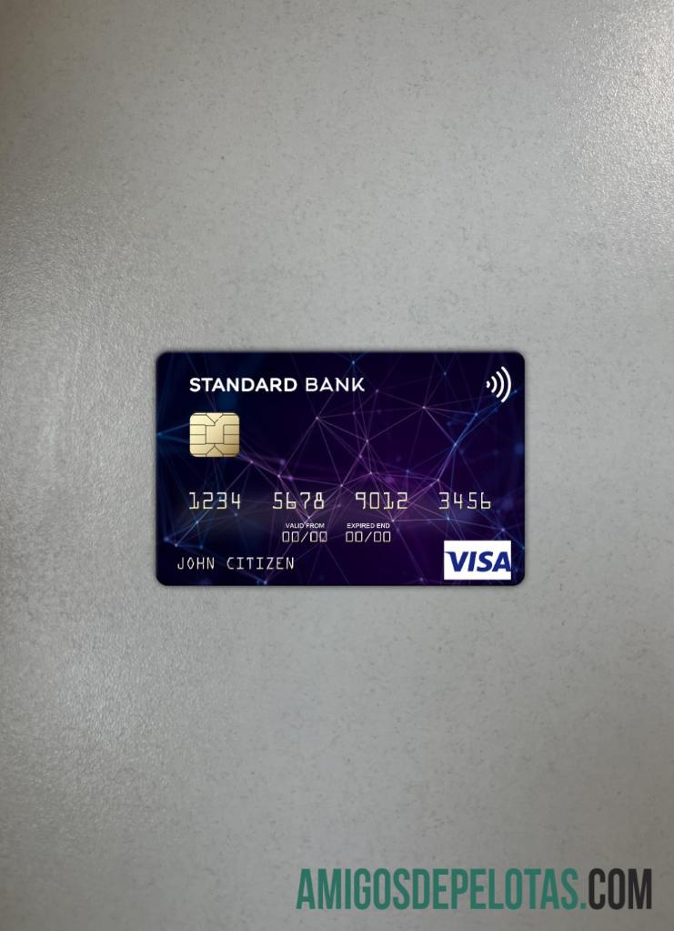 Cartão Visa Banco Standard Angola Photolook Frente exemplo real